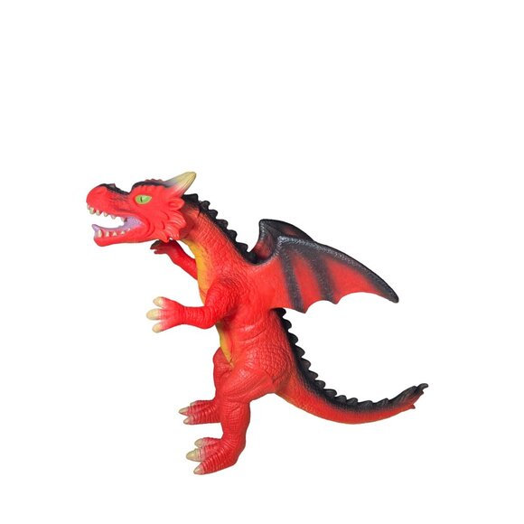 Soft Red Dragon Figure 2018 Soft Rubber PVC Plastic - Picture 2 of 11